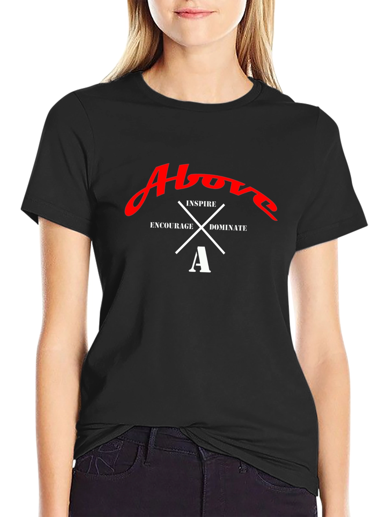 Above Inspire Graphic T-Shirt - Black