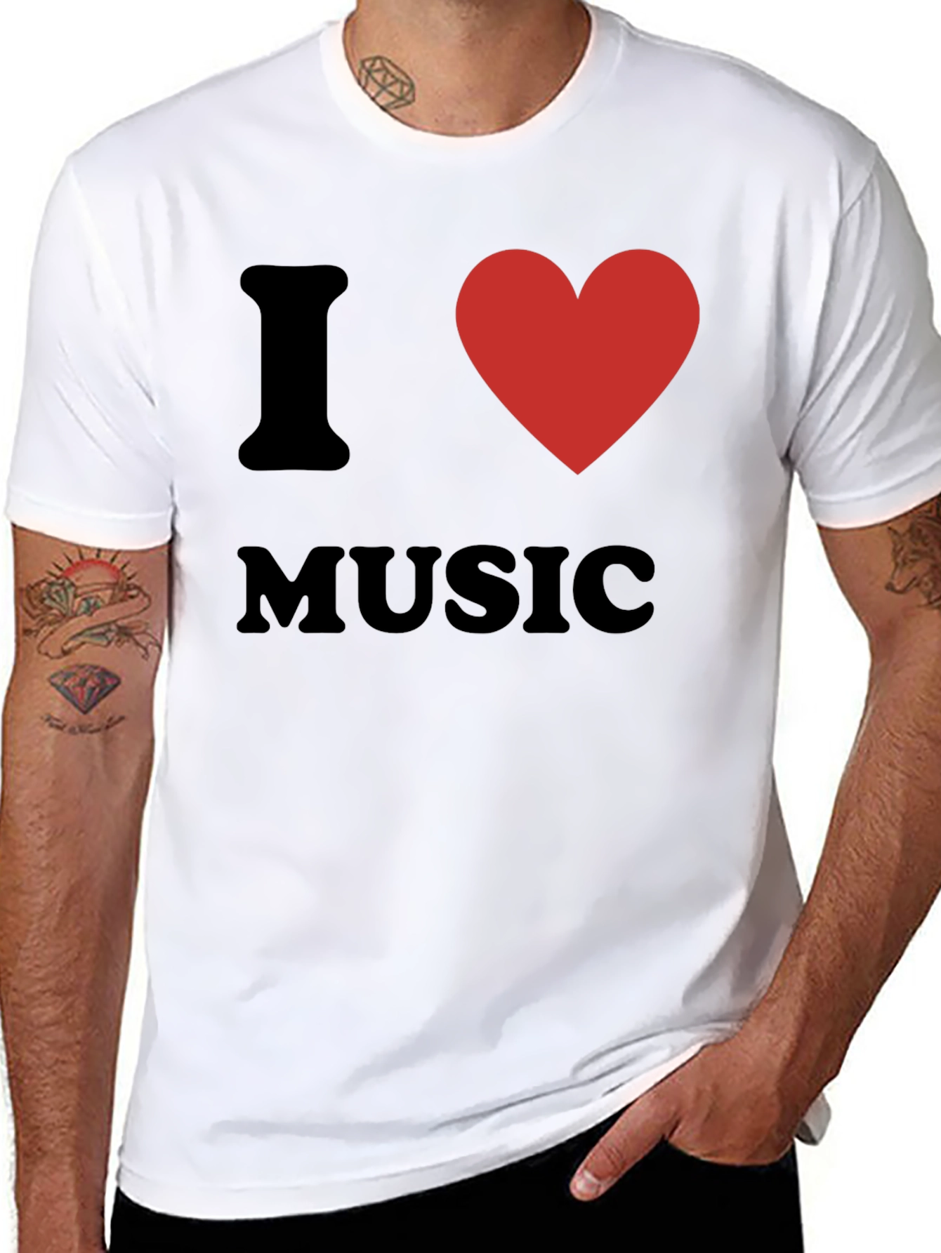 I Heart Music Graphic Tee - Soft Cotton Blend