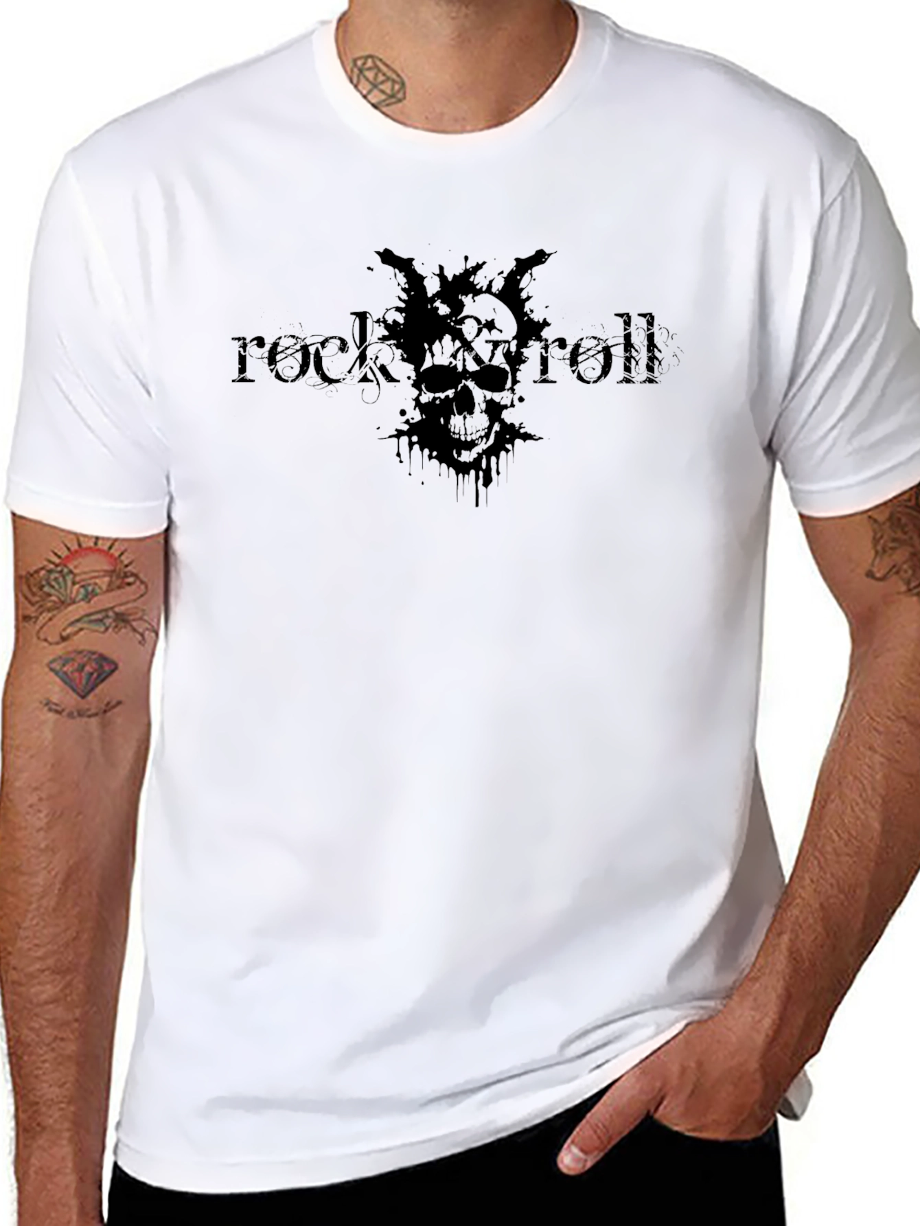 Rock & Roll Skull Graphic Tee