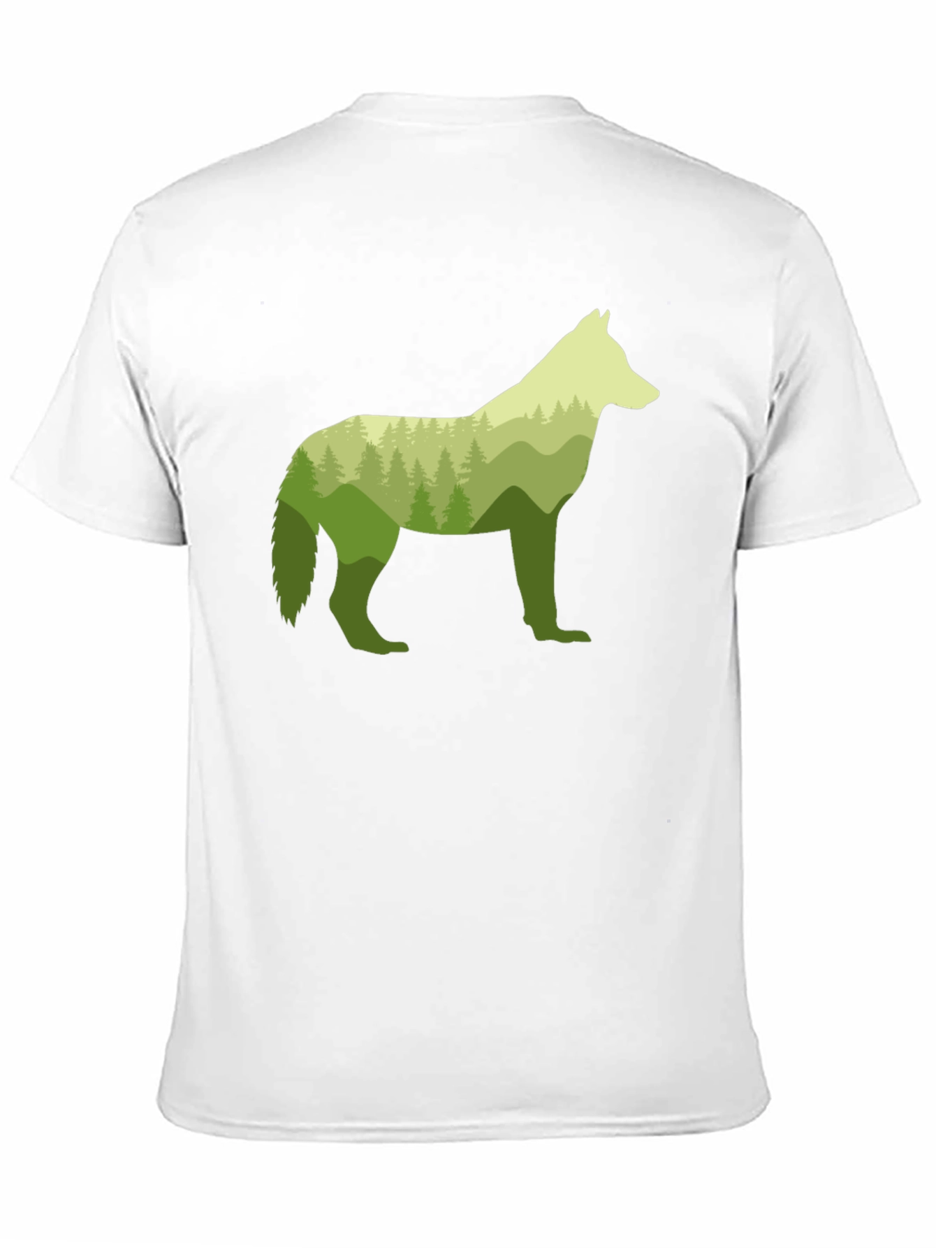 Nature Wolf Graphic Tee - Stylish Mens Black T-Shirt