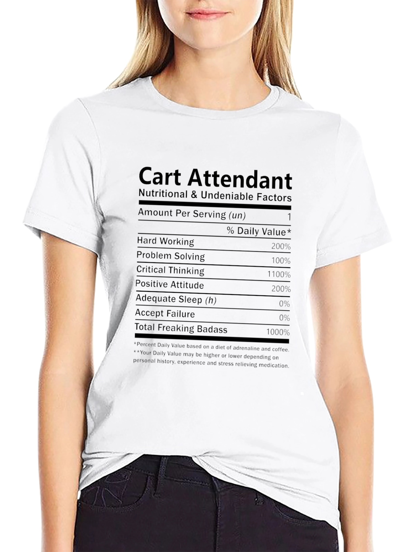 Cart Attendant Nutritional Facts T-Shirt