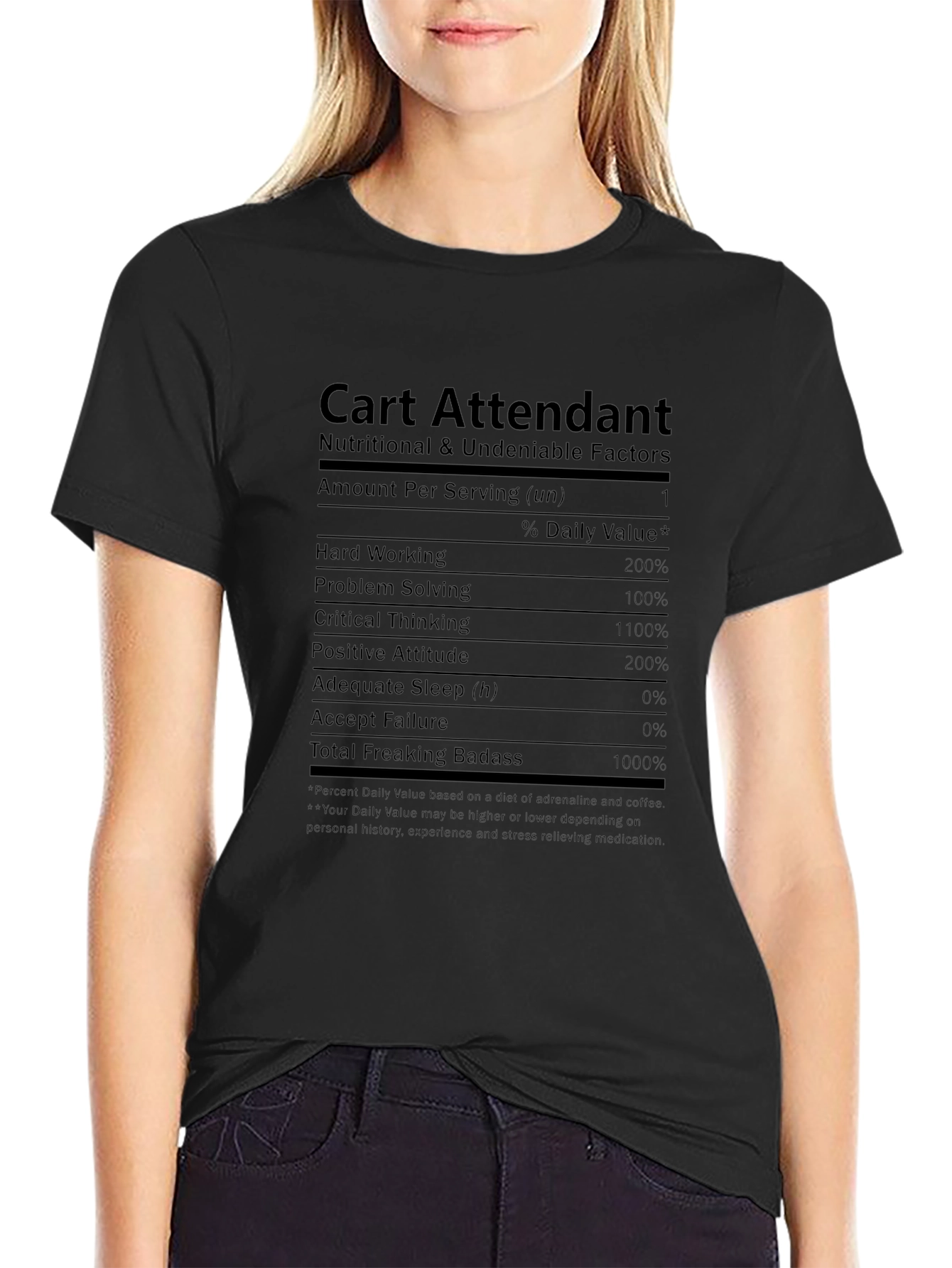 Cart Attendant Nutritional Facts T-Shirt