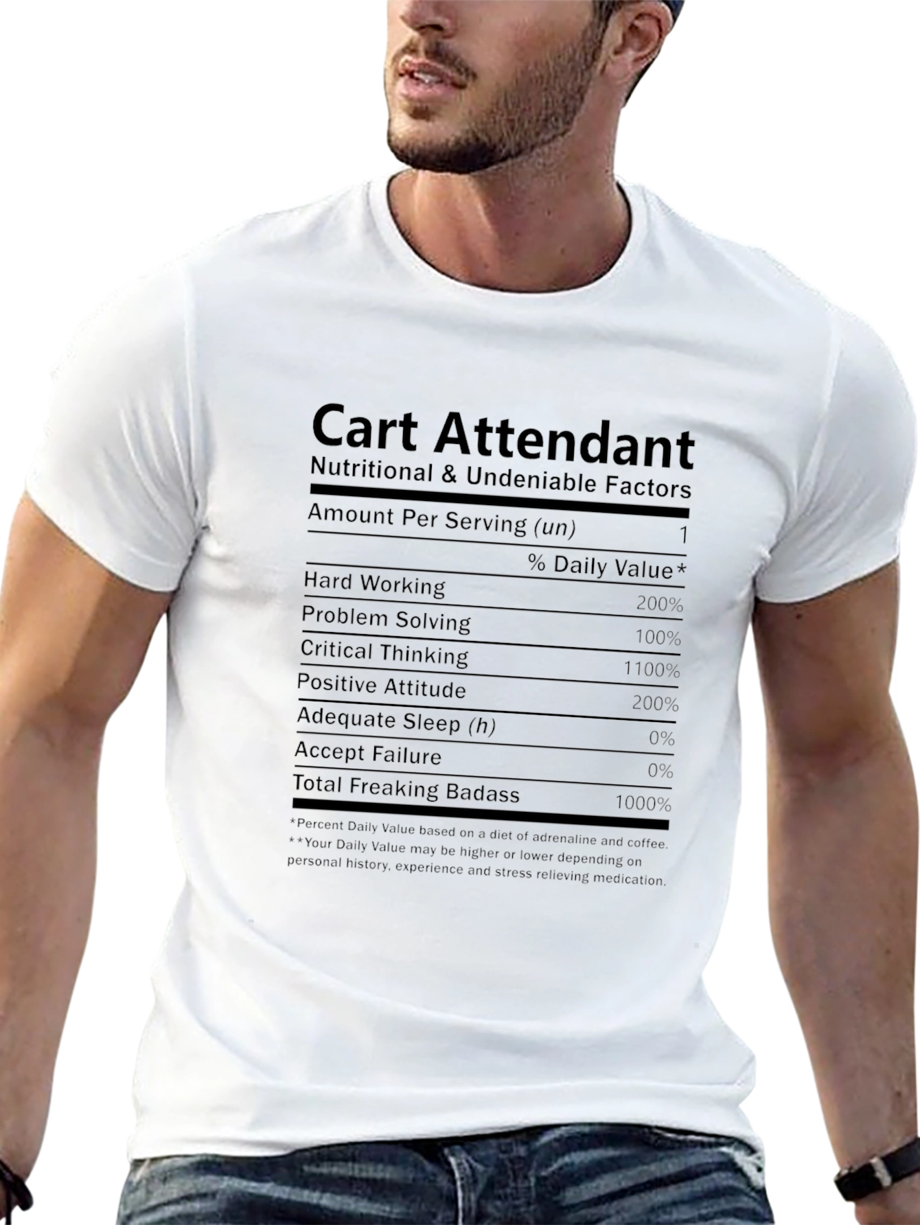 Cart Attendant Nutritional Facts T-Shirt