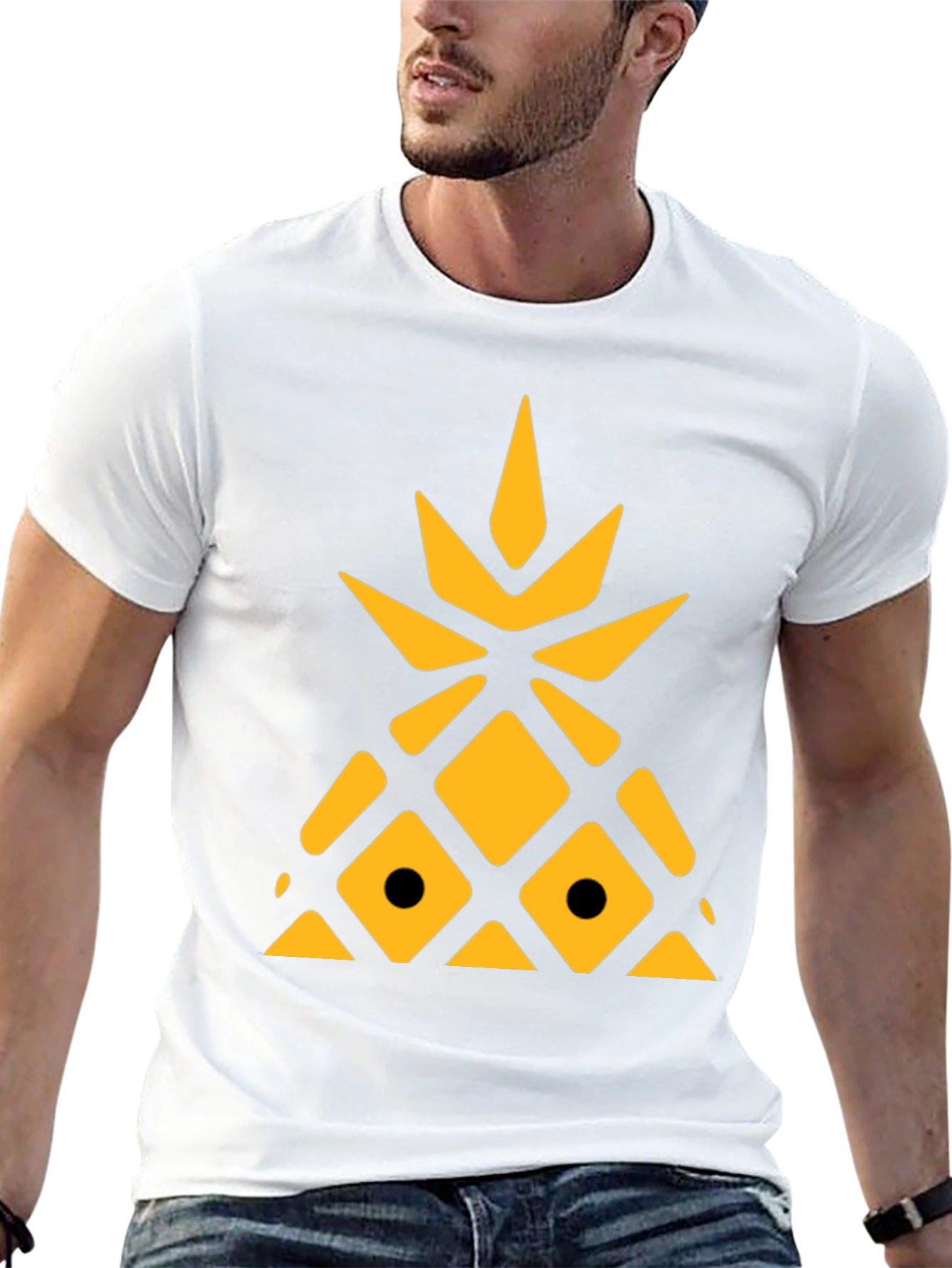 Geometric Pineapple Graphic Tee