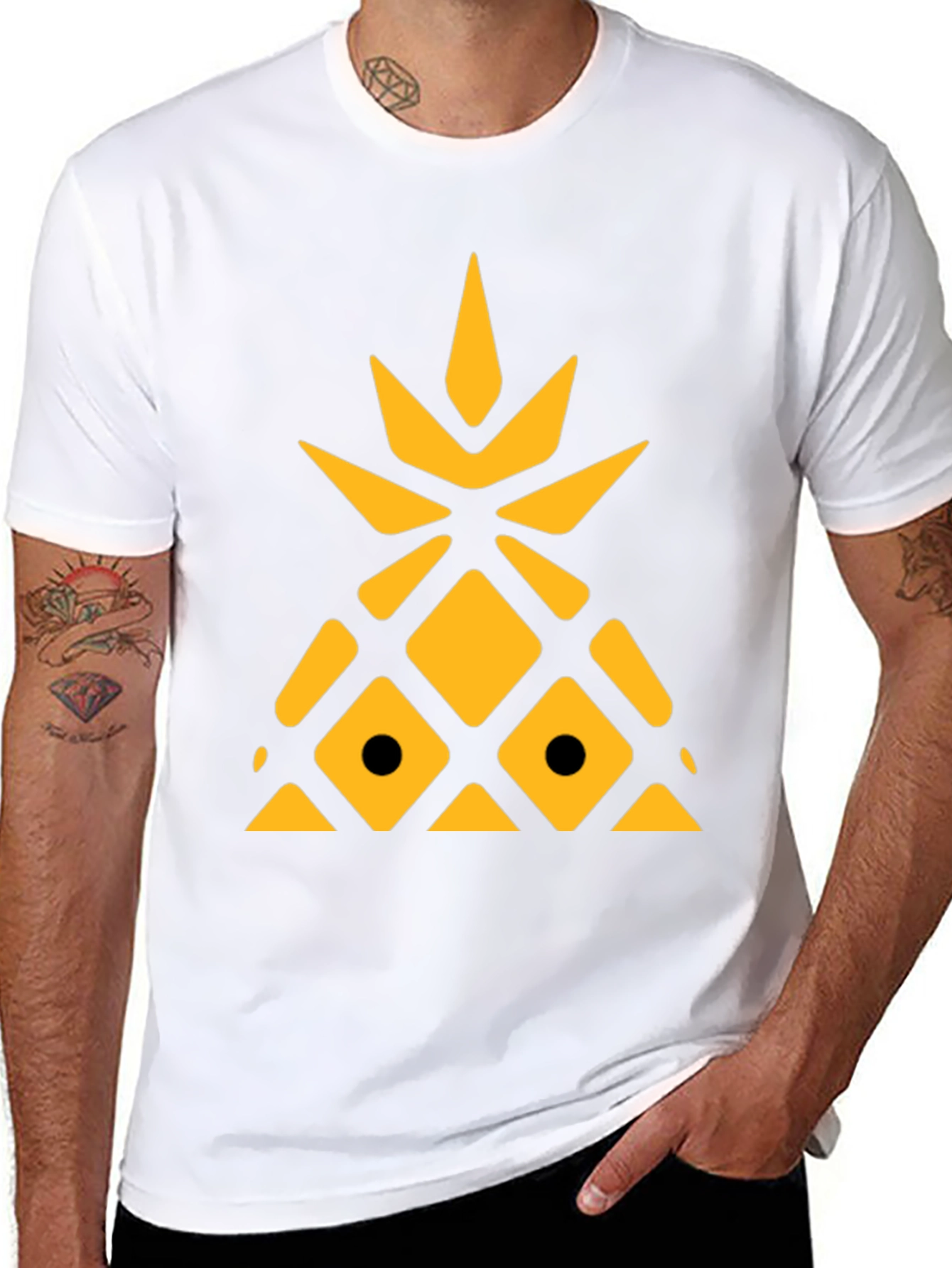 Geometric Pineapple Graphic Tee