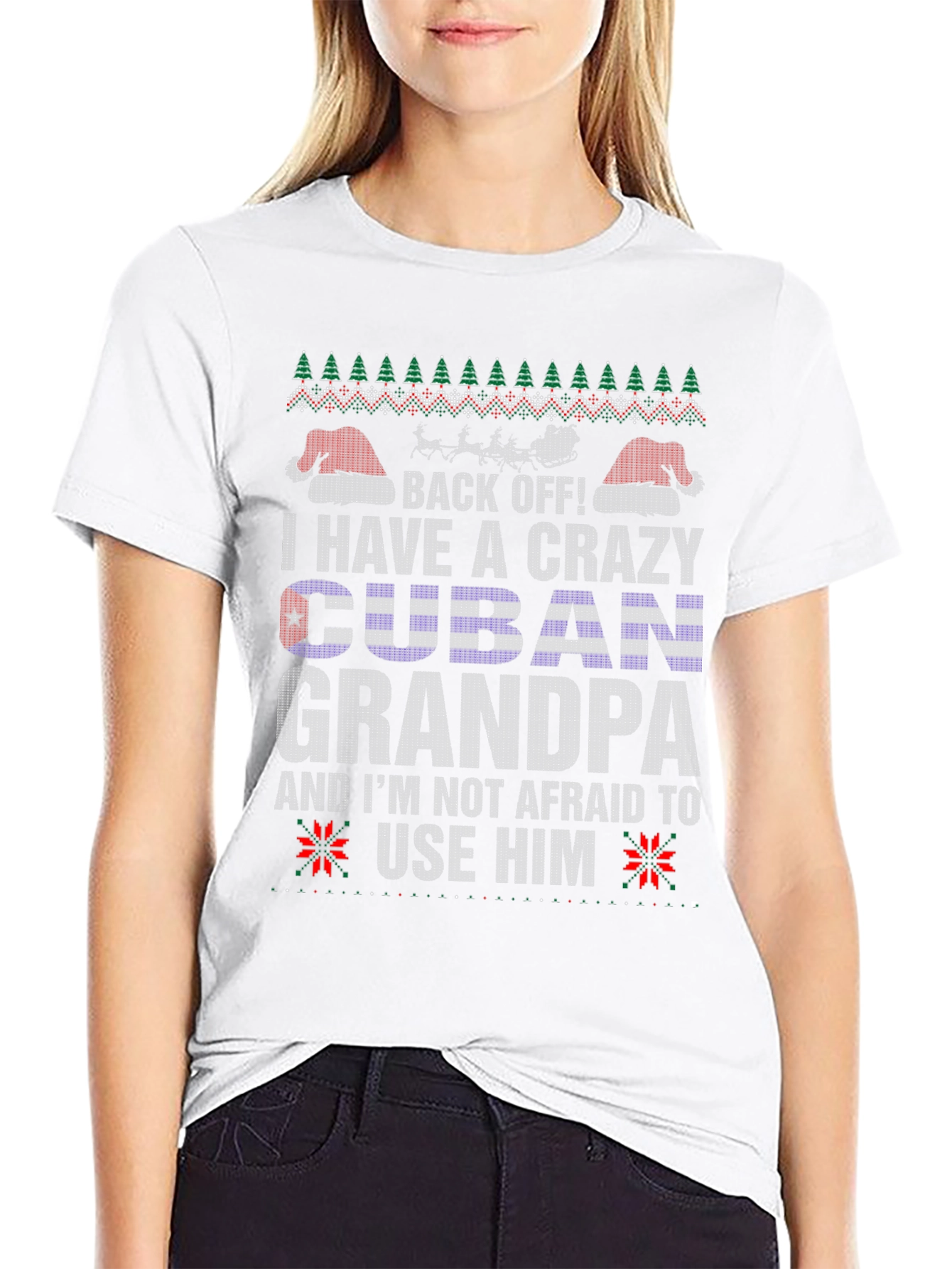 Crazy Cuban Grandpa Christmas T-Shirt