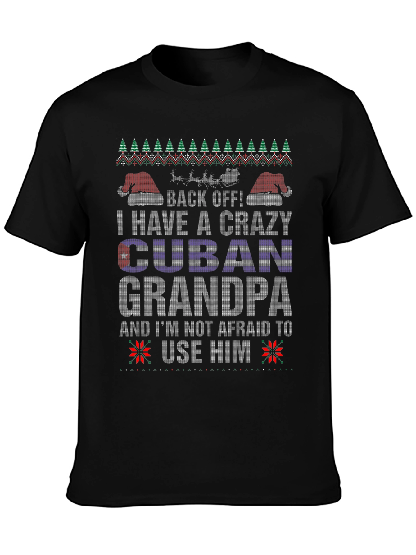 Crazy Cuban Grandpa Christmas T-Shirt