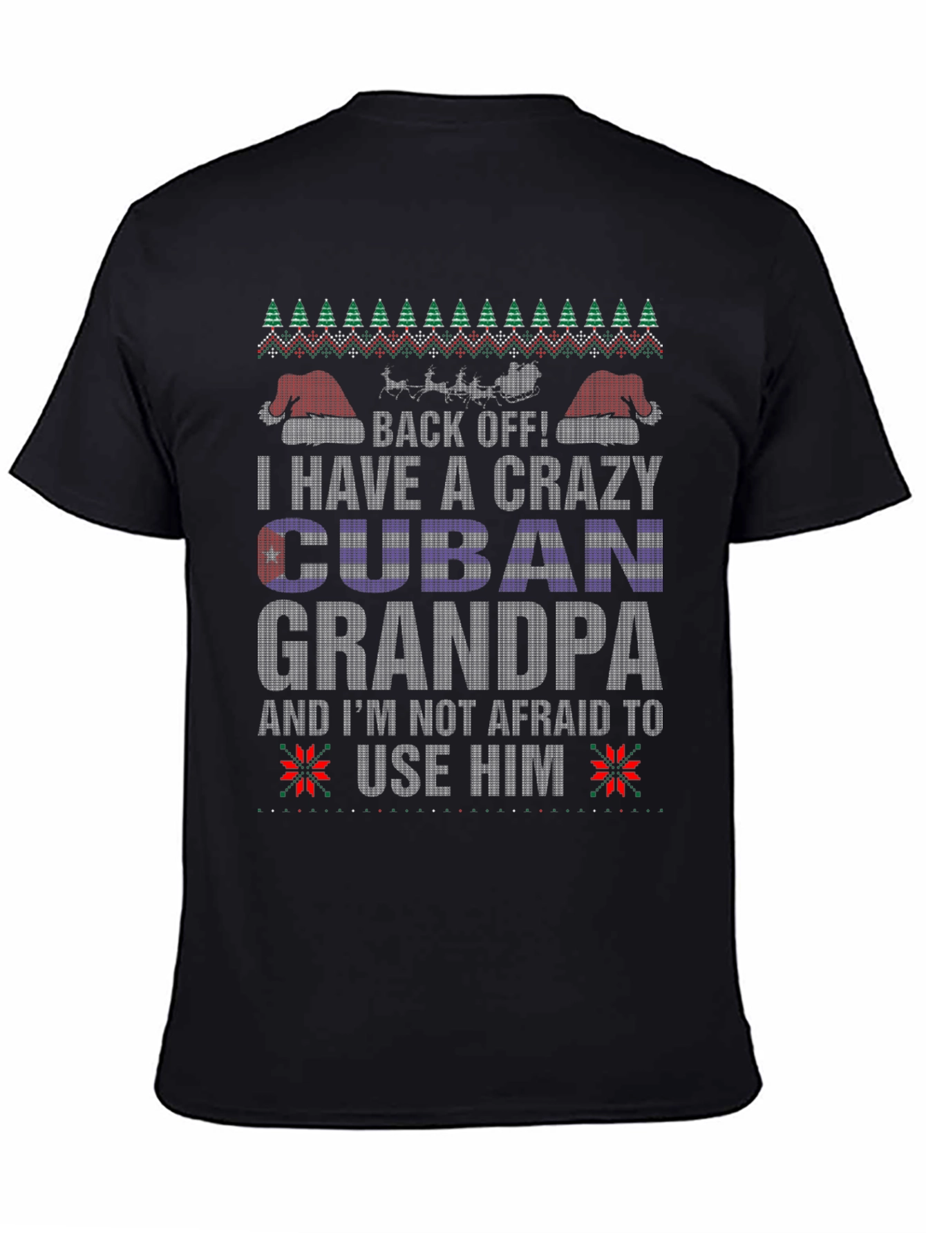 Crazy Cuban Grandpa Christmas T-Shirt