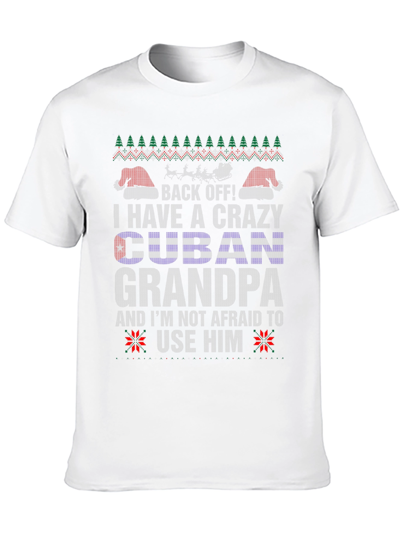 Crazy Cuban Grandpa Christmas T-Shirt
