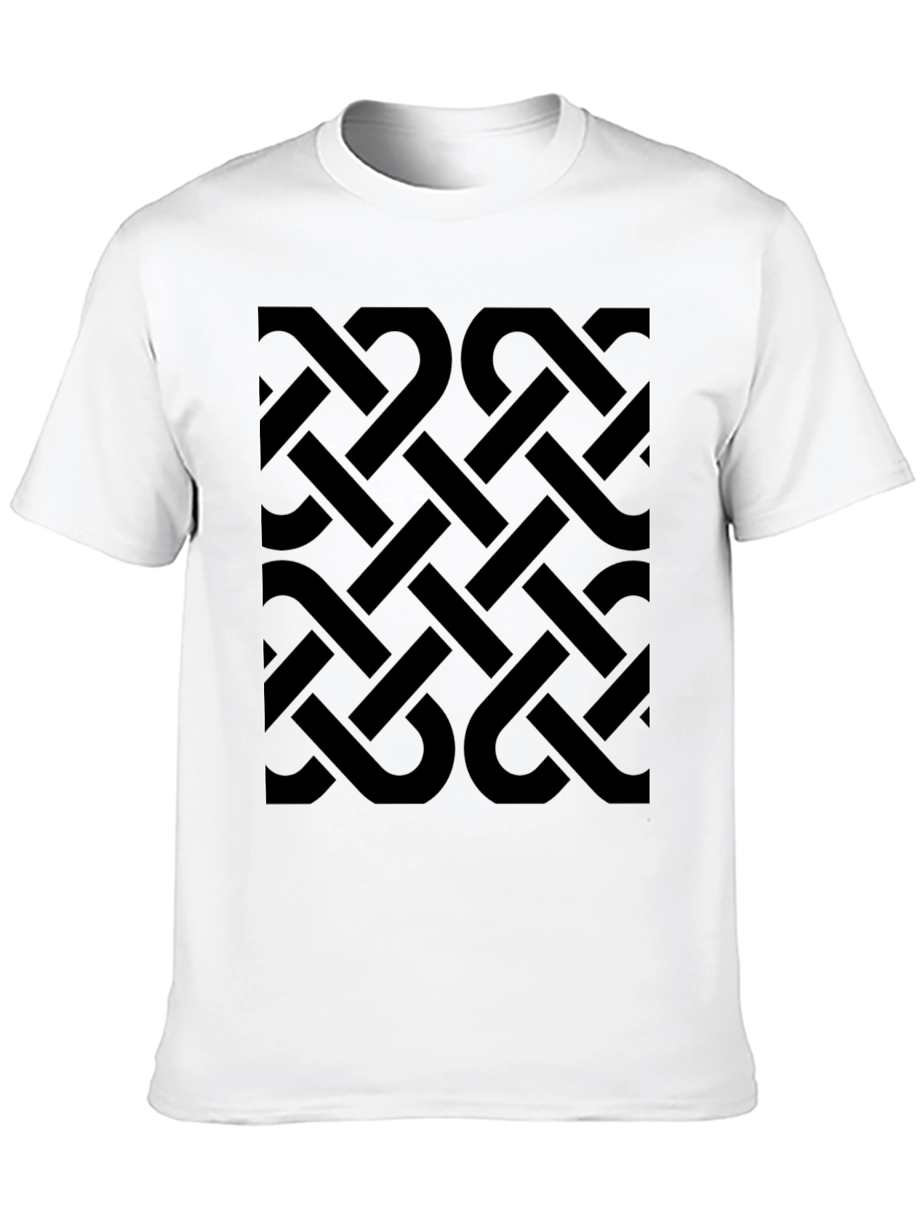 Black Celtic Knot Pattern T-Shirt