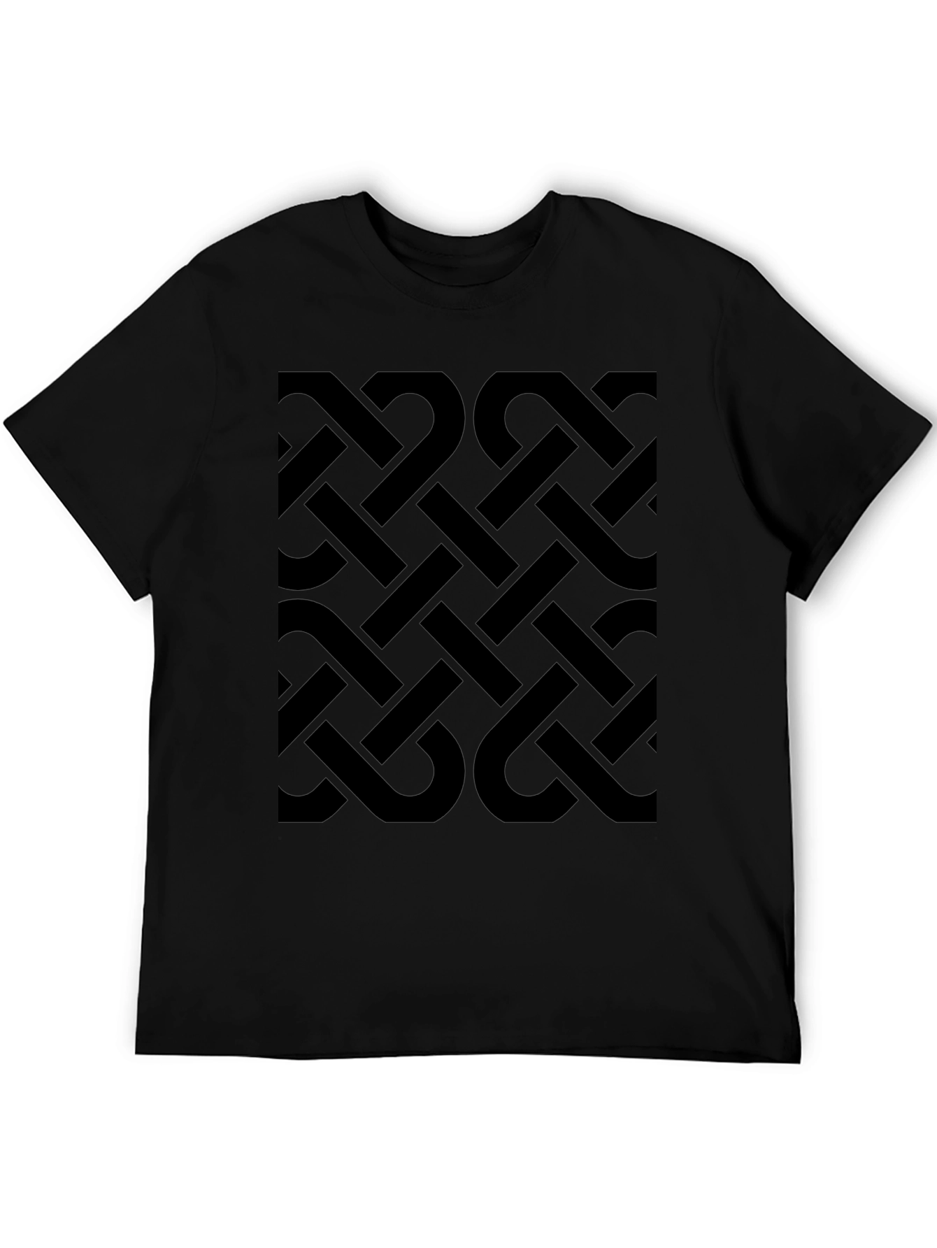 Black Celtic Knot Pattern T-Shirt