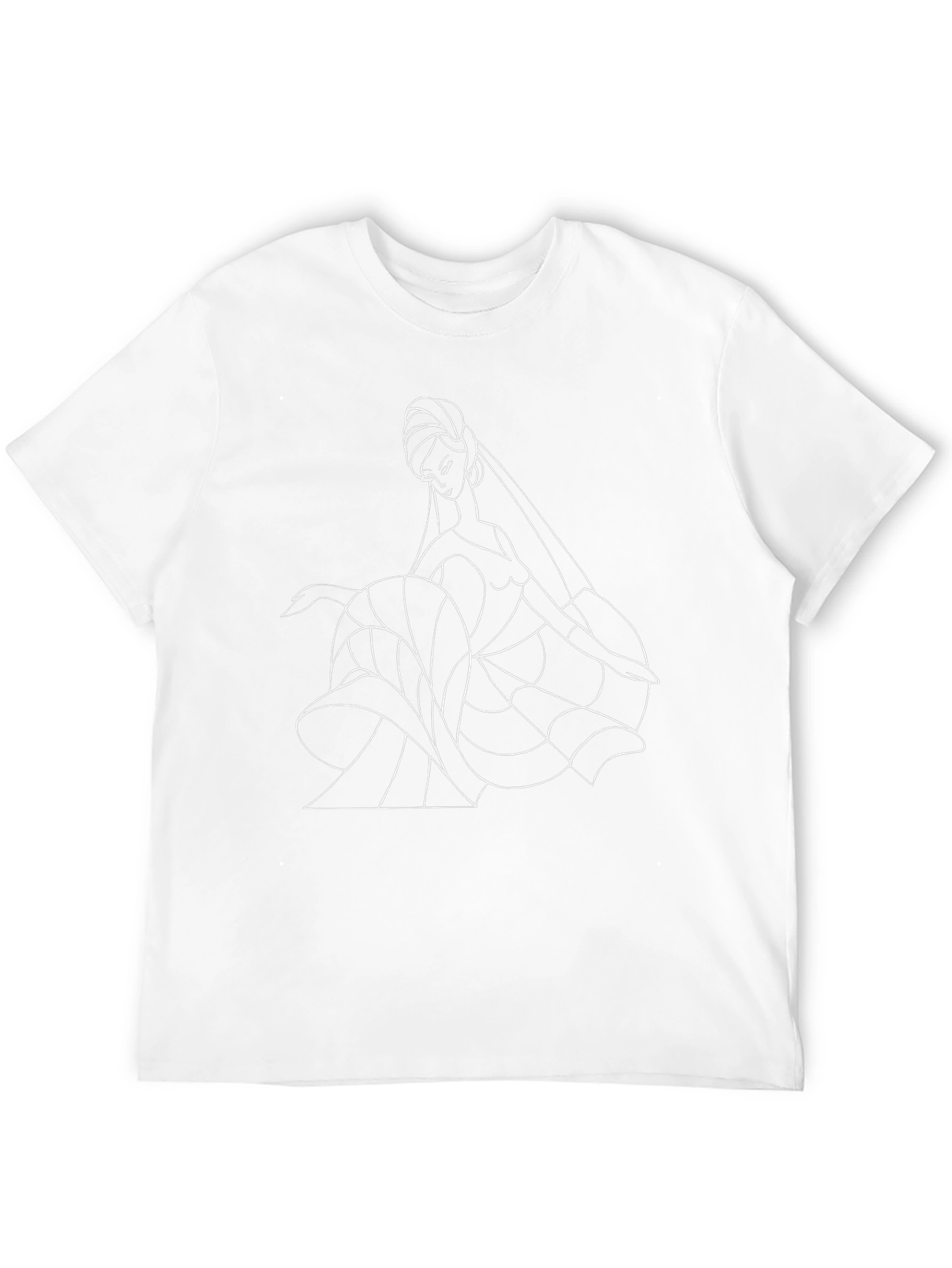 Abstract Woman Graphic Tee - Black