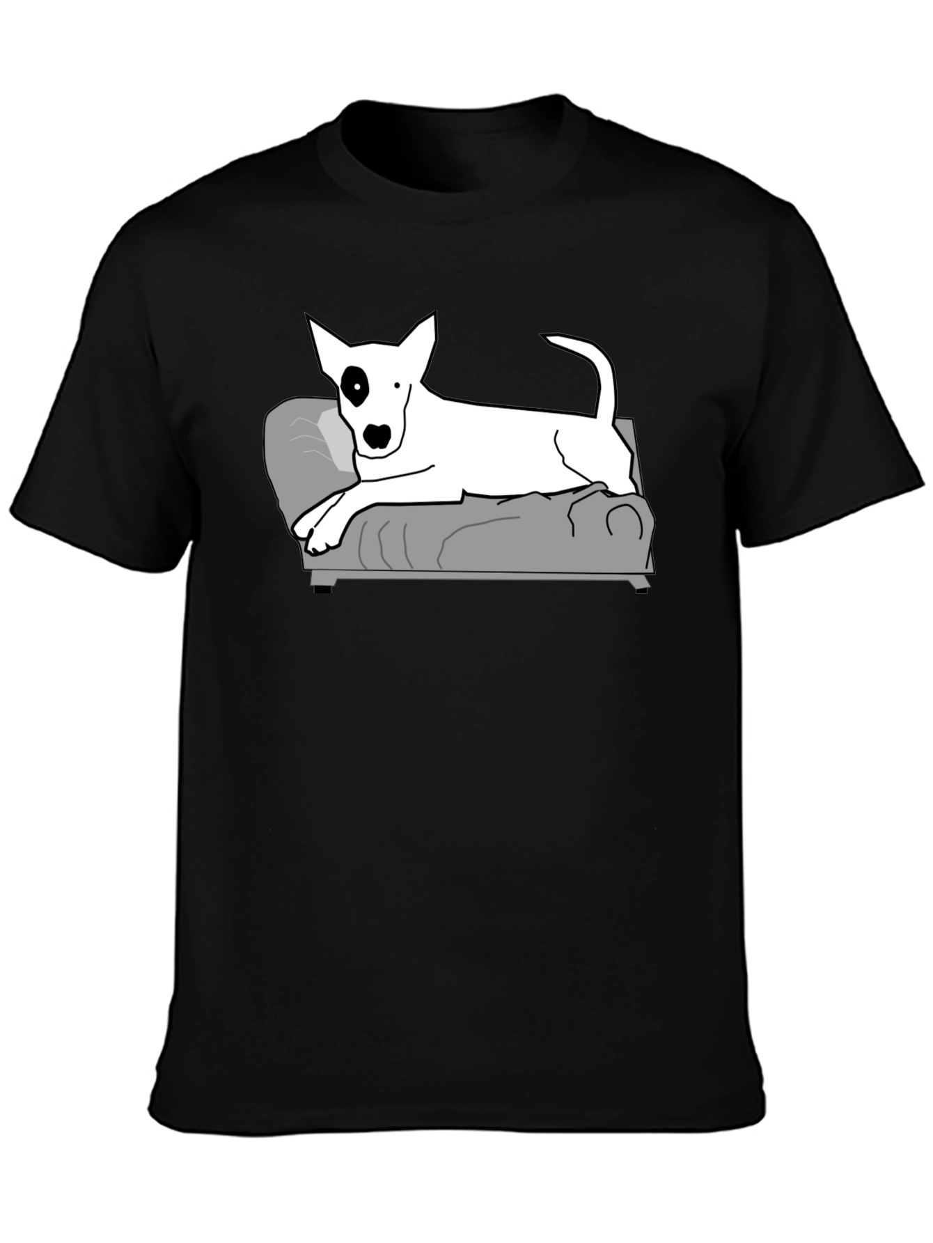 Cool Bull Terrier Dog Black T-Shirt