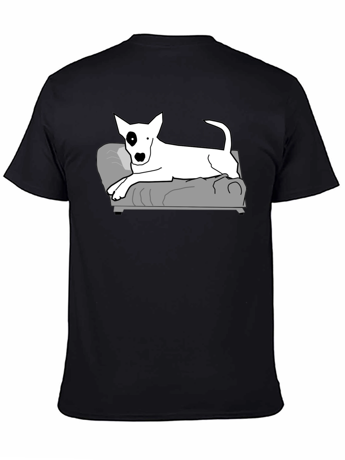 Cool Bull Terrier Dog Black T-Shirt