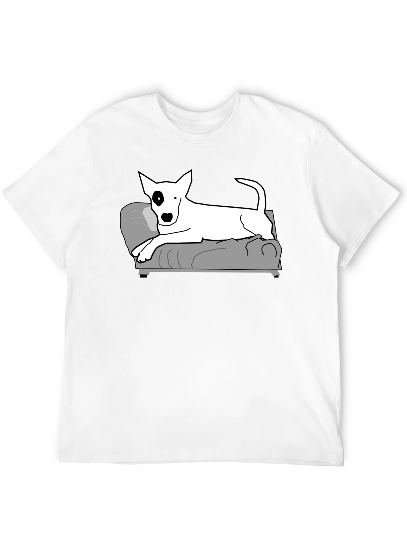 Cool Bull Terrier Dog Black T-Shirt