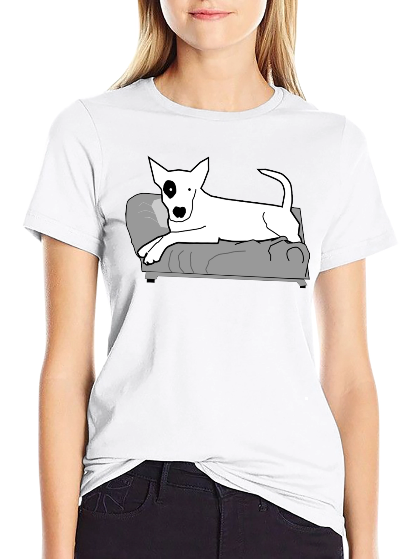 Cool Bull Terrier Dog Black T-Shirt
