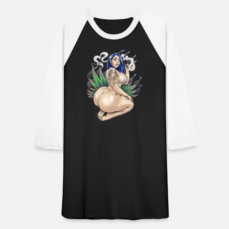 Pin up Girl smoking a blunt