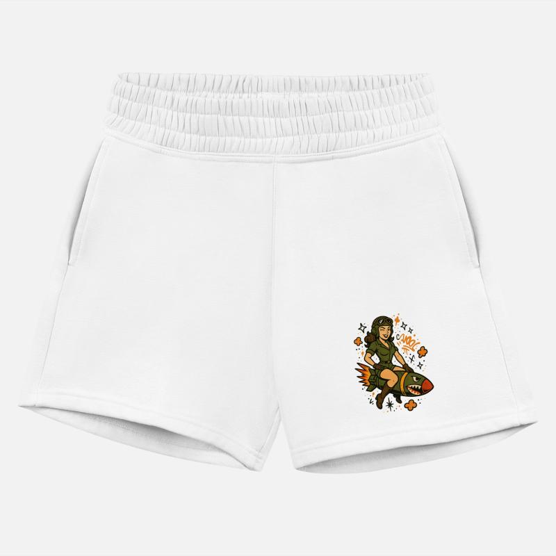 Pin-Up Pilot on Missile | Vintage Graffiti Art