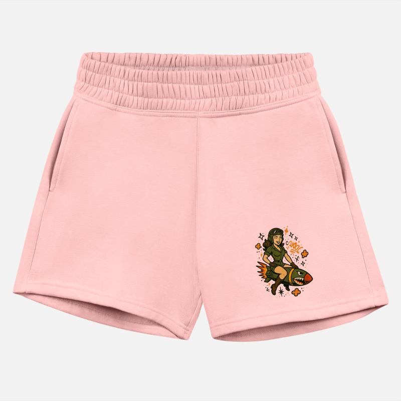 Pin-Up Pilot on Missile | Vintage Graffiti Art