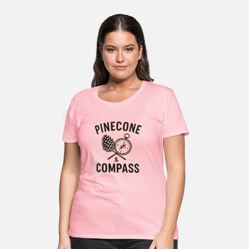 Pinecone & Compass – Rustic Nature Explorer Tee