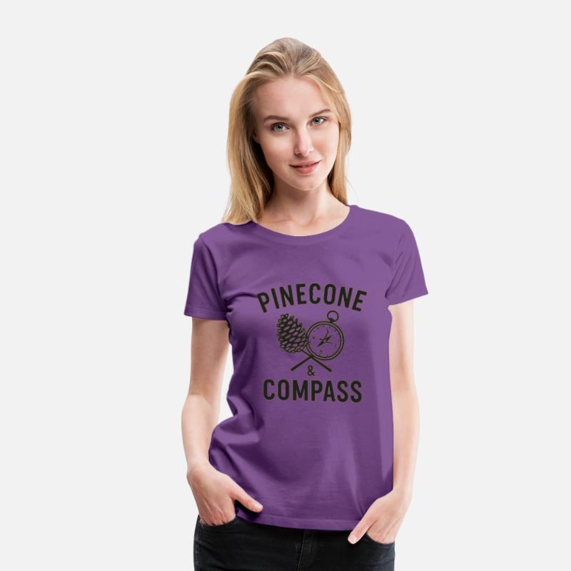 Pinecone & Compass – Rustic Nature Explorer Tee