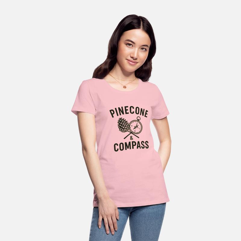 Pinecone & Compass – Rustic Nature Explorer Tee