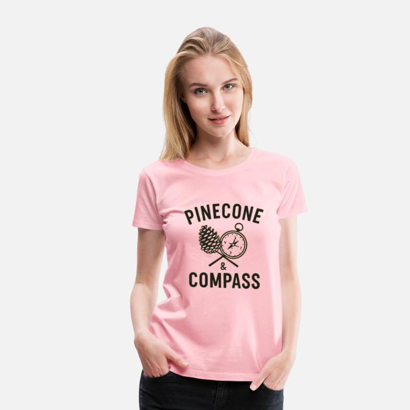 Pinecone & Compass – Rustic Nature Explorer Tee
