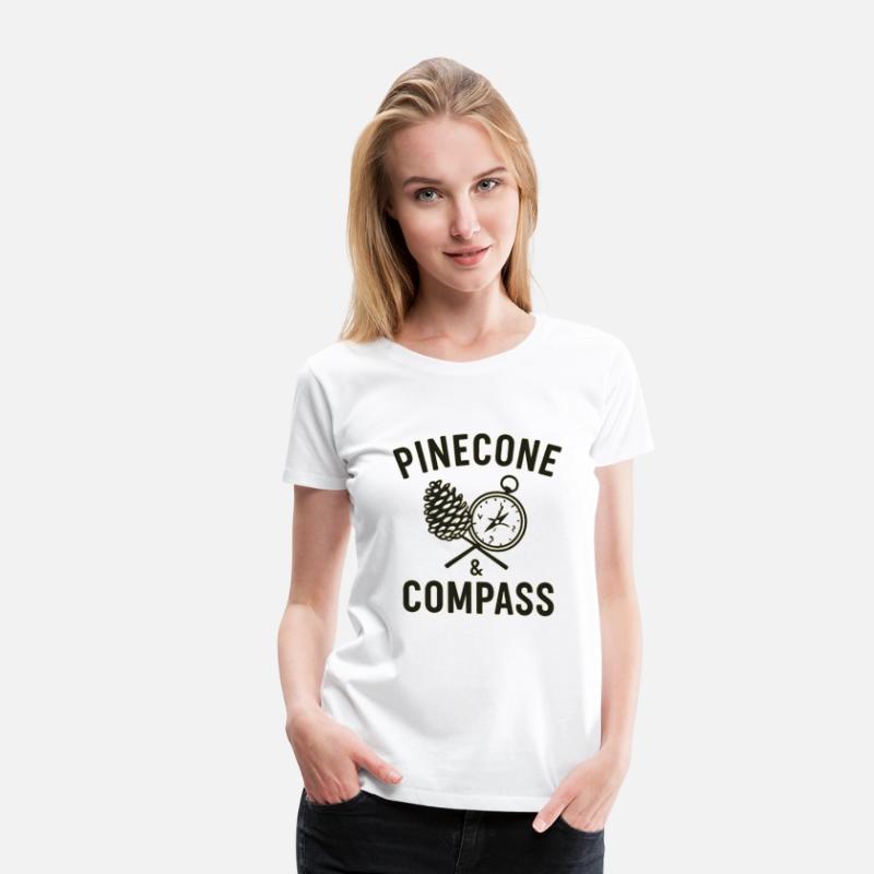 Pinecone & Compass – Rustic Nature Explorer Tee