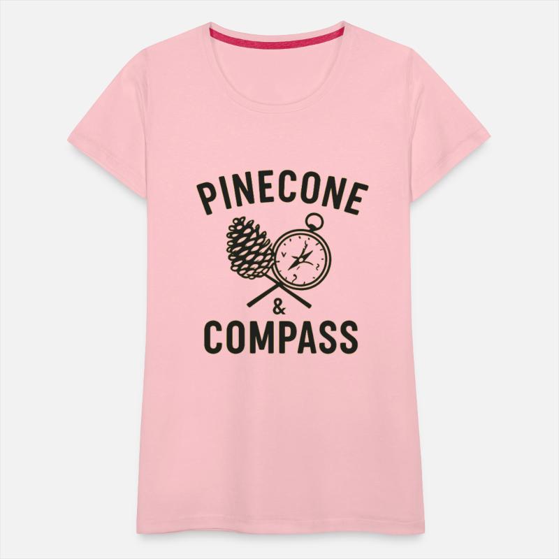Pinecone & Compass – Rustic Nature Explorer Tee