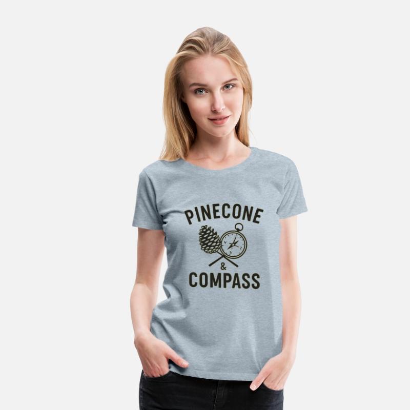 Pinecone & Compass – Rustic Nature Explorer Tee