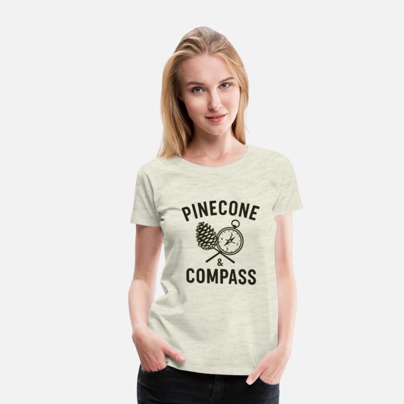 Pinecone & Compass – Rustic Nature Explorer Tee