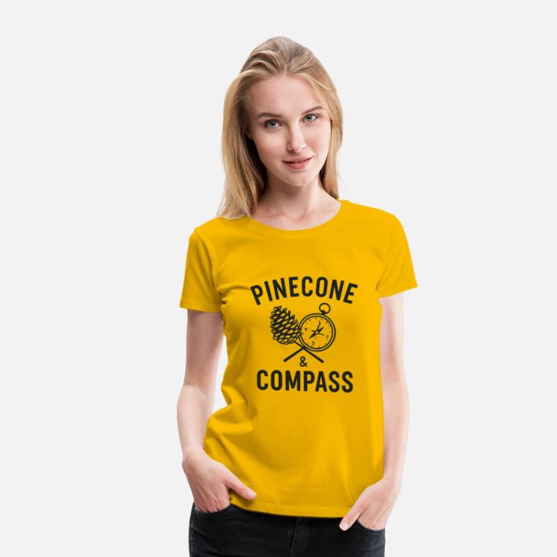 Pinecone & Compass – Rustic Nature Explorer Tee