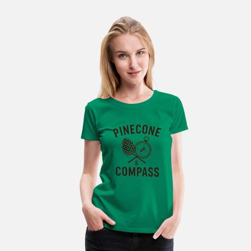 Pinecone & Compass – Rustic Nature Explorer Tee
