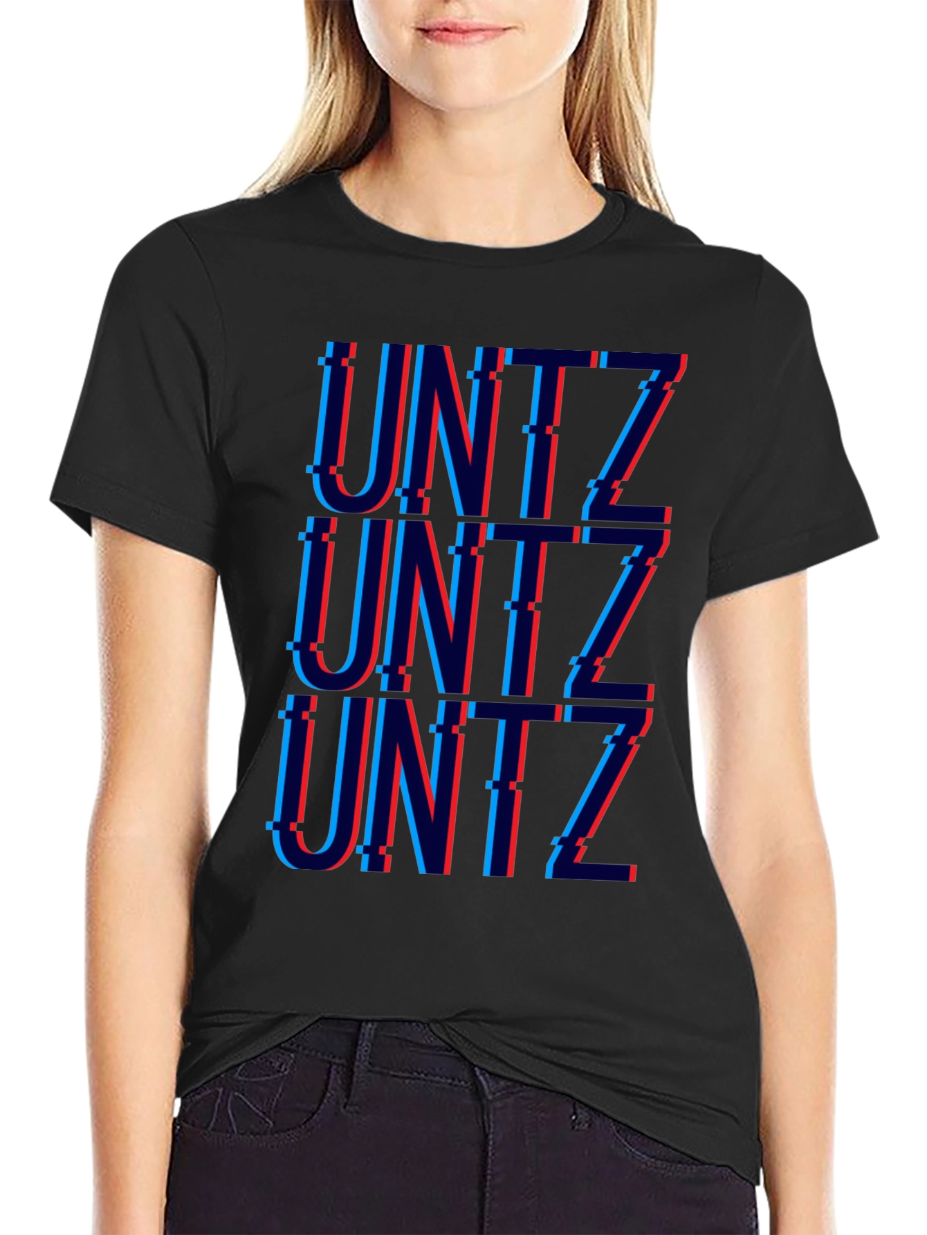 Unitz Glitch Graphic T-Shirt - Black