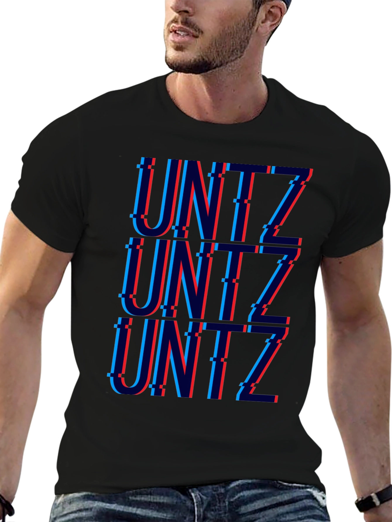 Unitz Glitch Graphic T-Shirt - Black