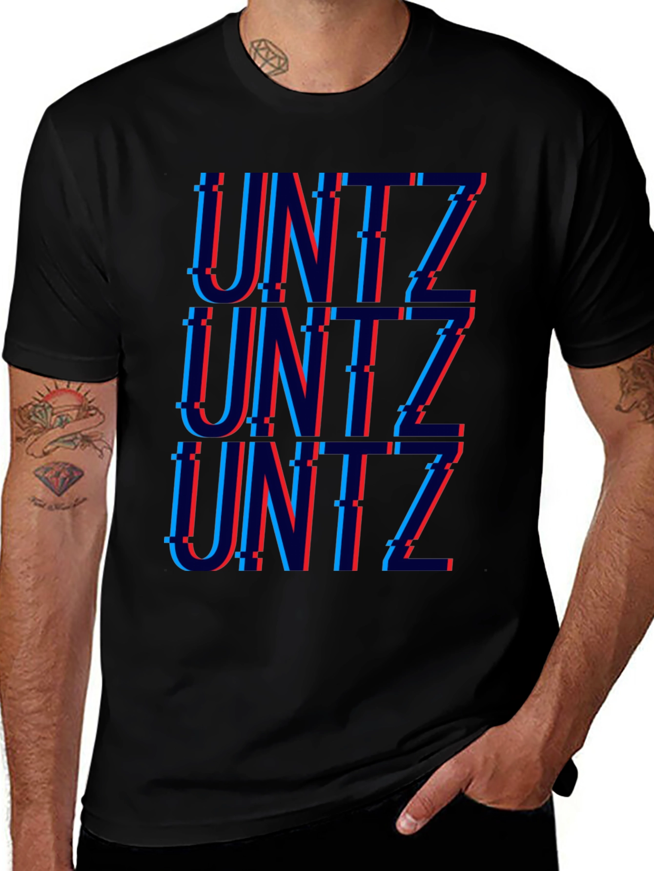 Unitz Glitch Graphic T-Shirt - Black