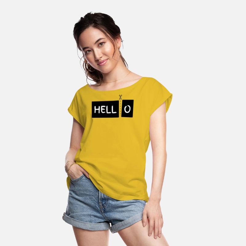 Playful Scissors and Hello Text Design