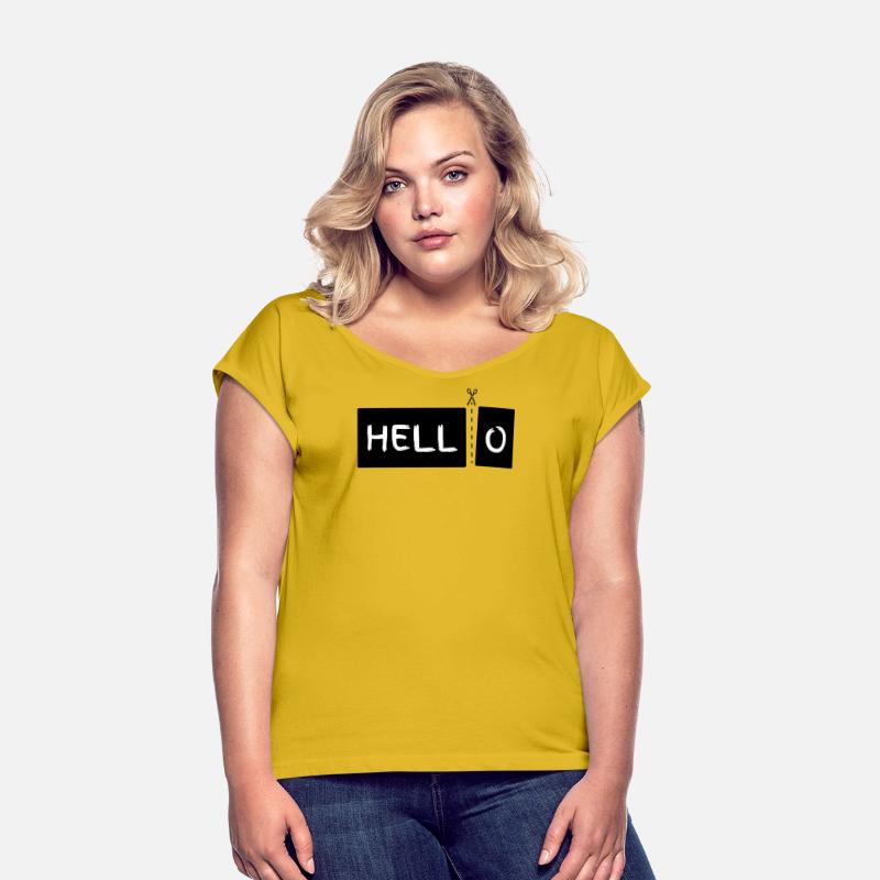 Playful Scissors and Hello Text Design