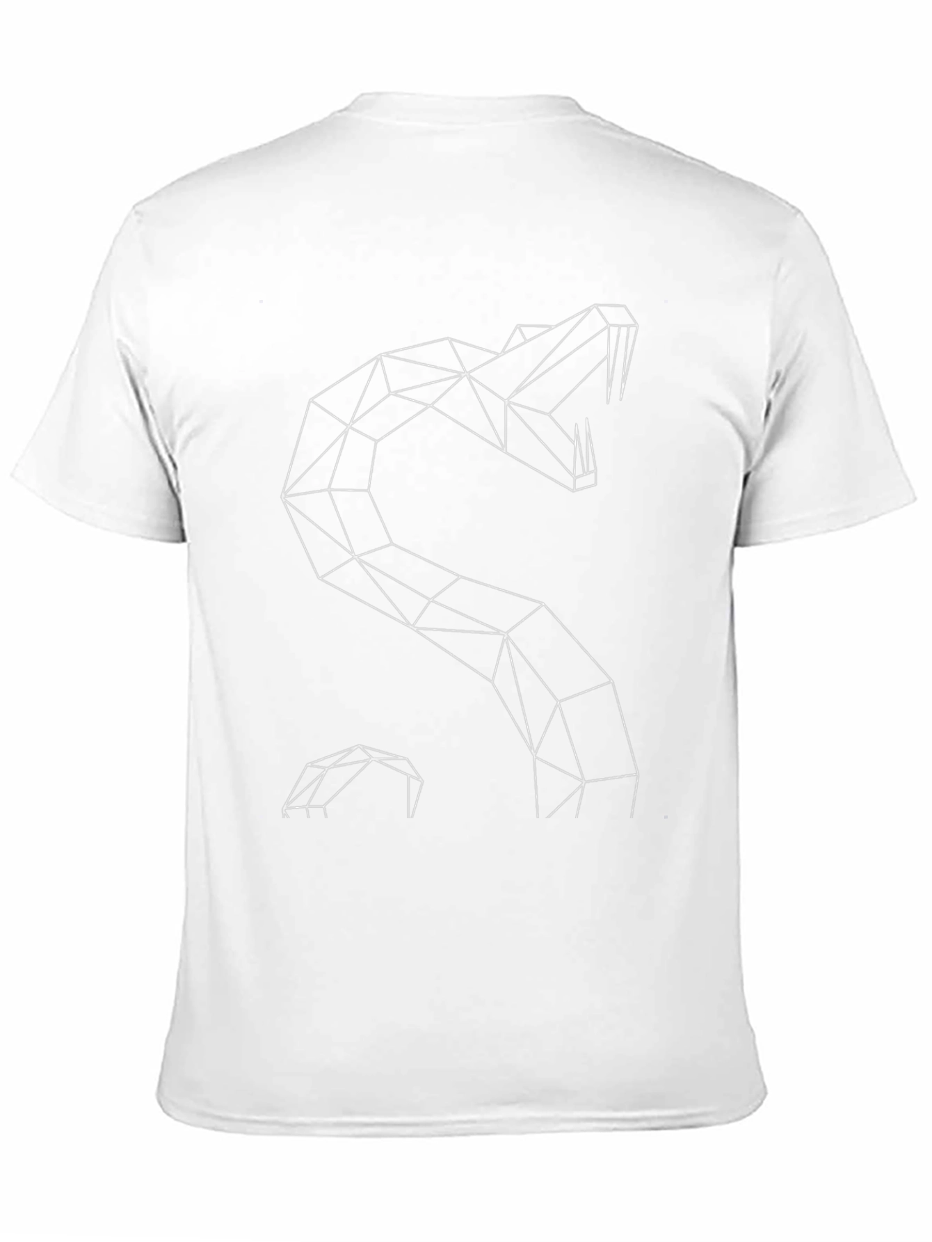 Geometric Snake Graphic Tee - Black T-Shirt