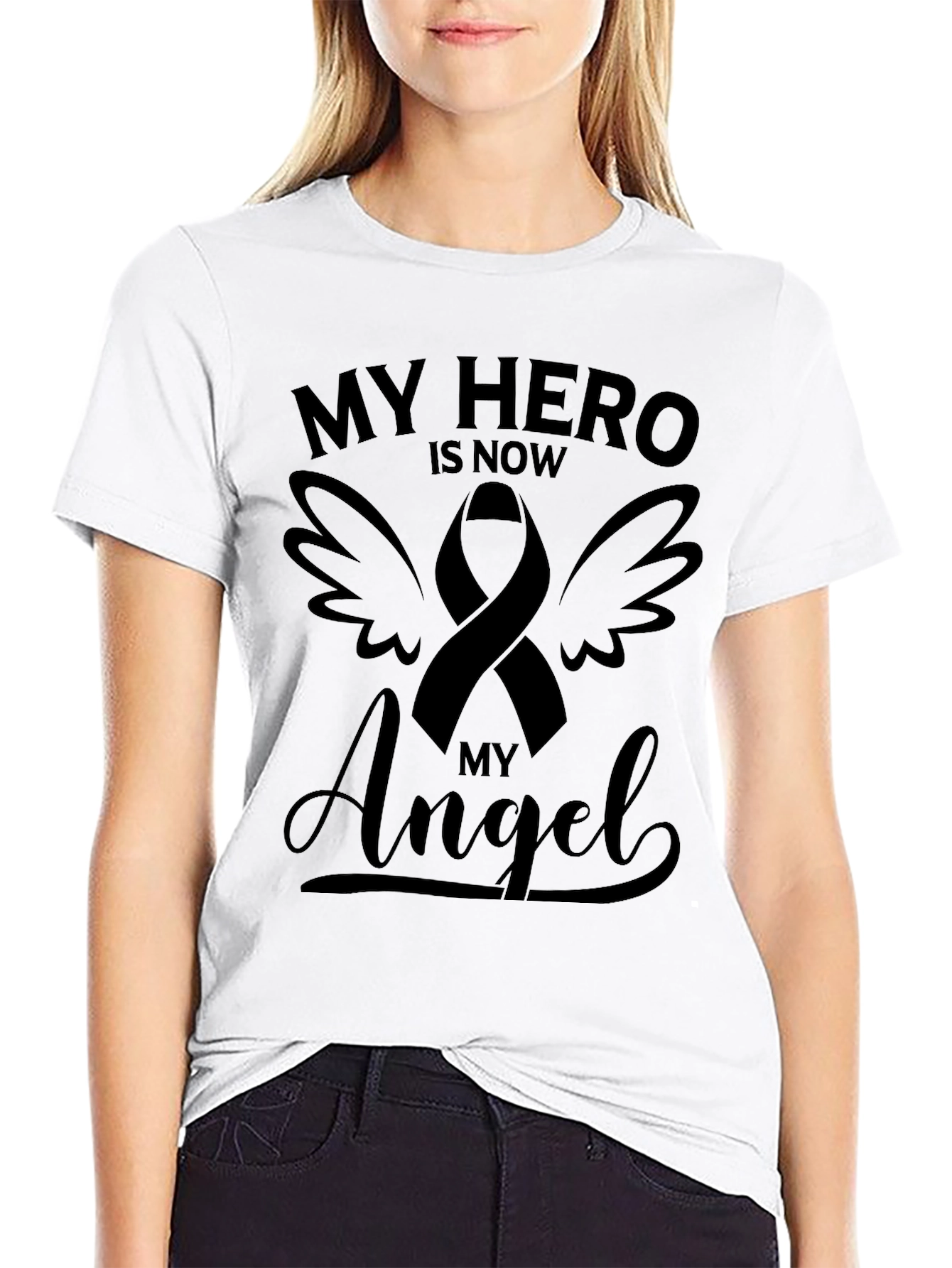 My Hero Is Now My Angel Memorial T-Shirt