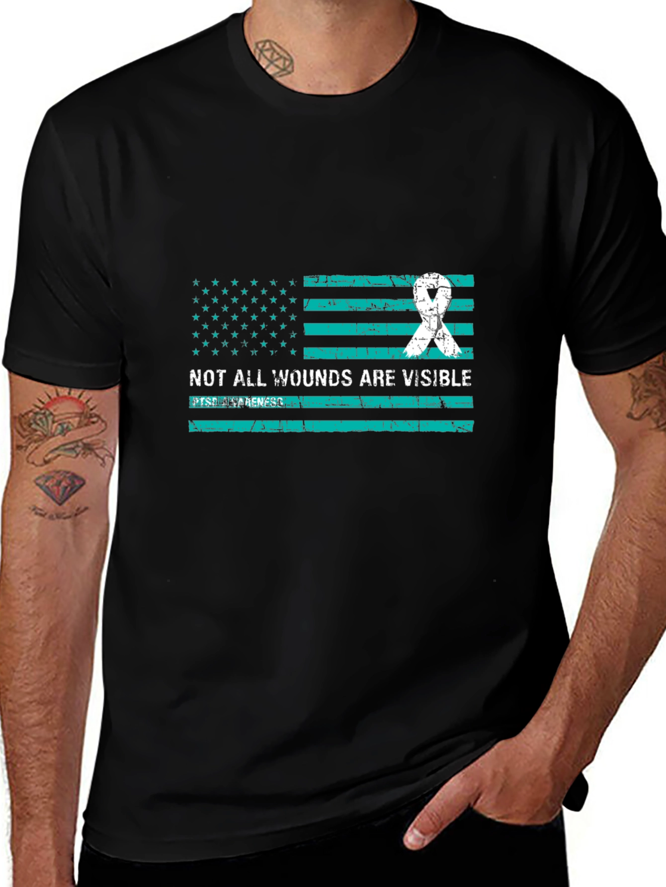 Not All Wounds Are Visible Awareness T-Shirt