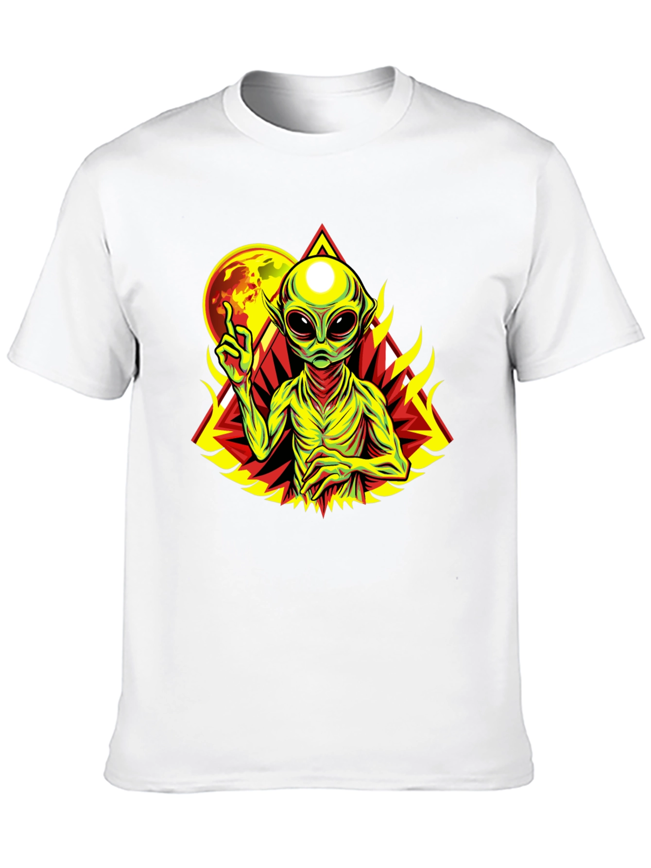 Alien Graphic Print Black T-Shirt