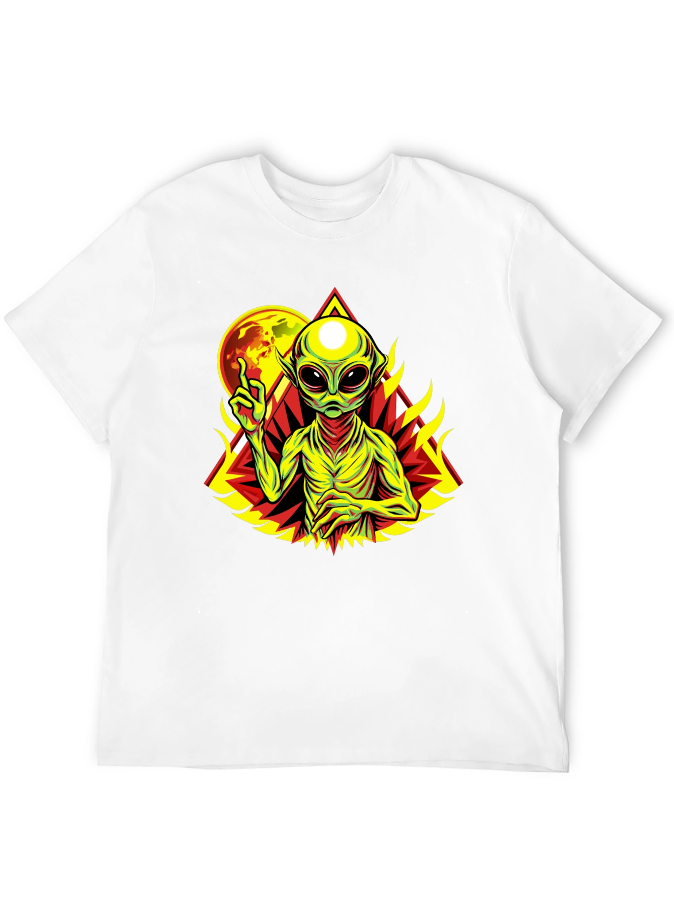Alien Graphic Print Black T-Shirt