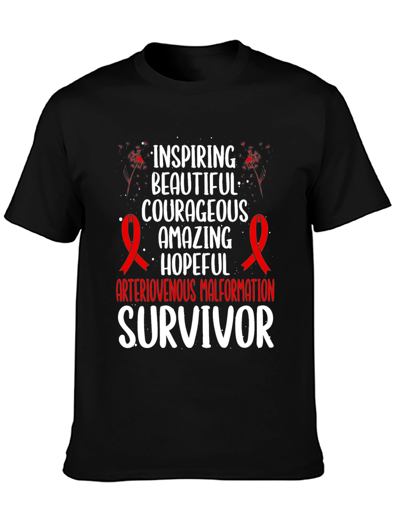 AVM Survivor T-Shirt - Inspiring Hopeful Courageous