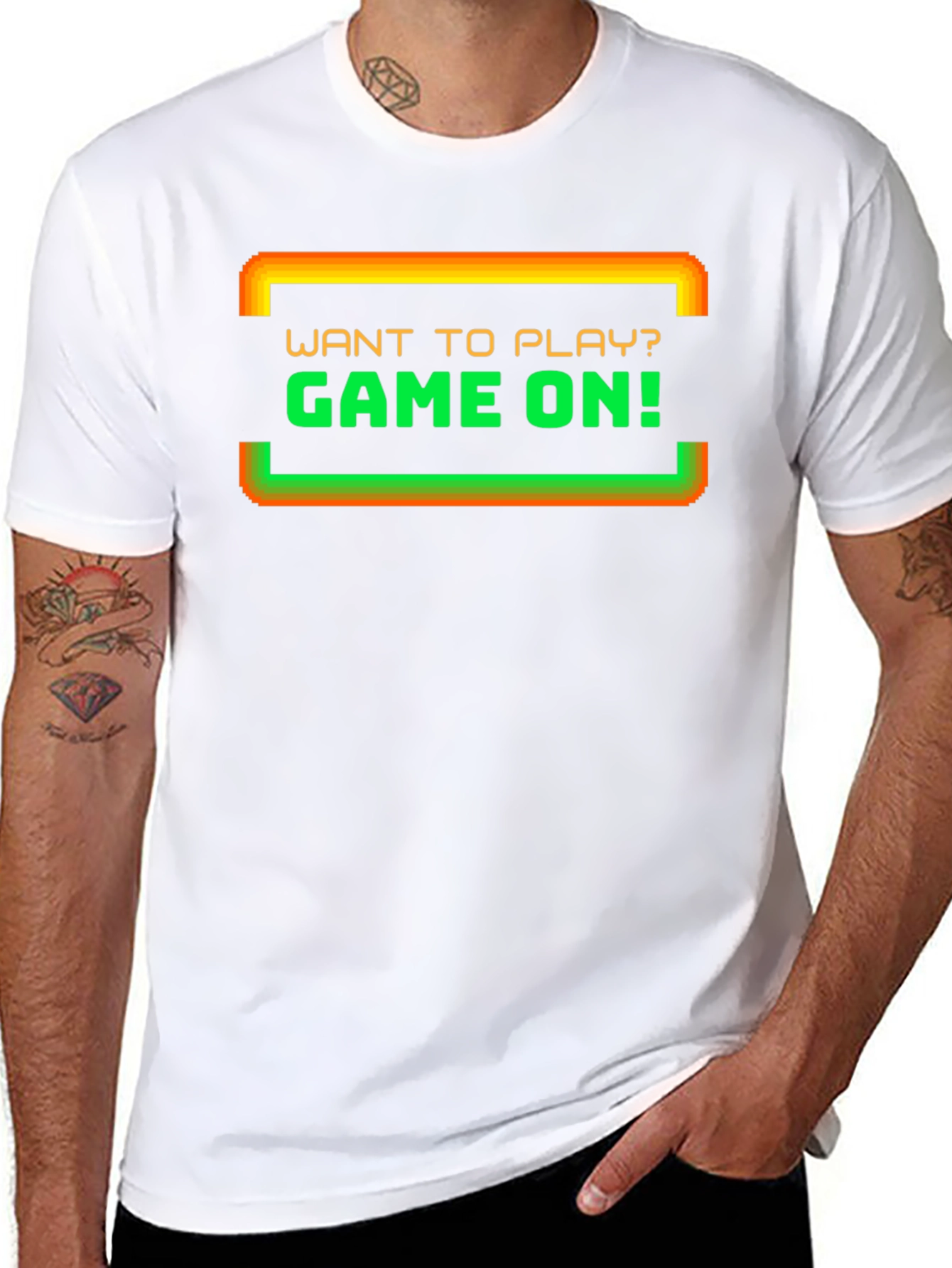 Gamer T-Shirt: Want to Play? Game On!