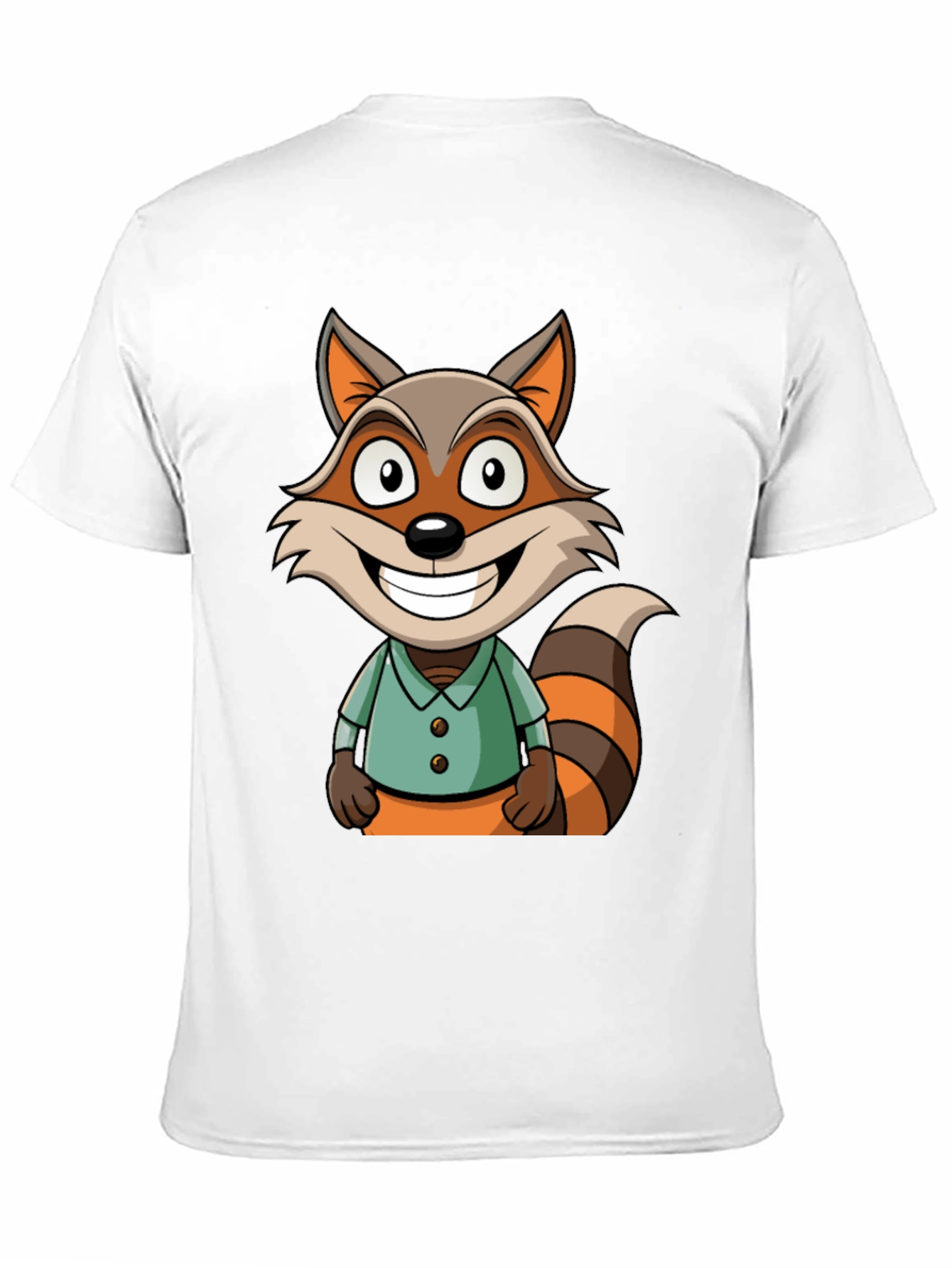 Cartoon Raccoon Graphic Tee - Fun Novelty T-Shirt