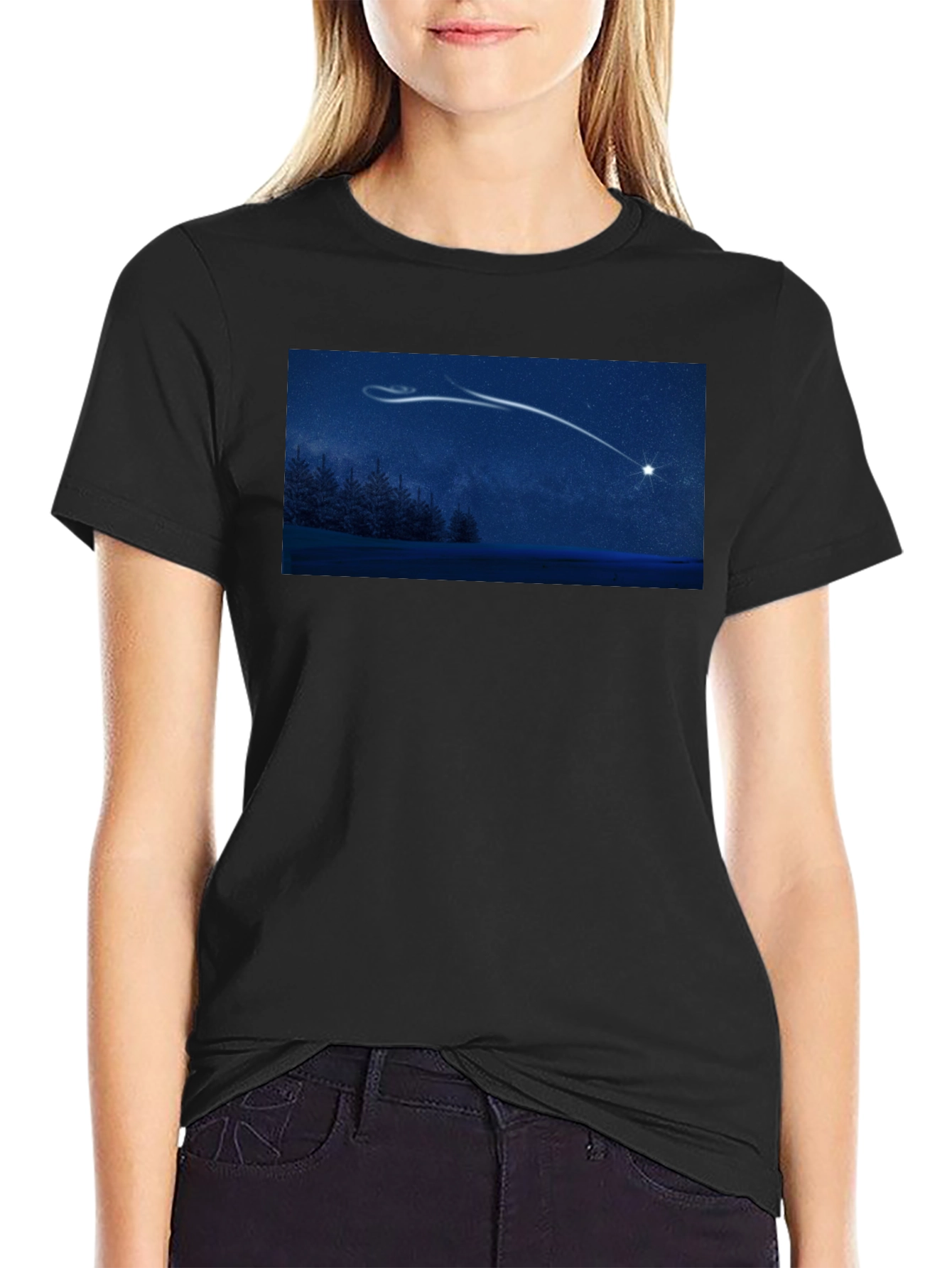 Night Sky Comet Graphic Tee