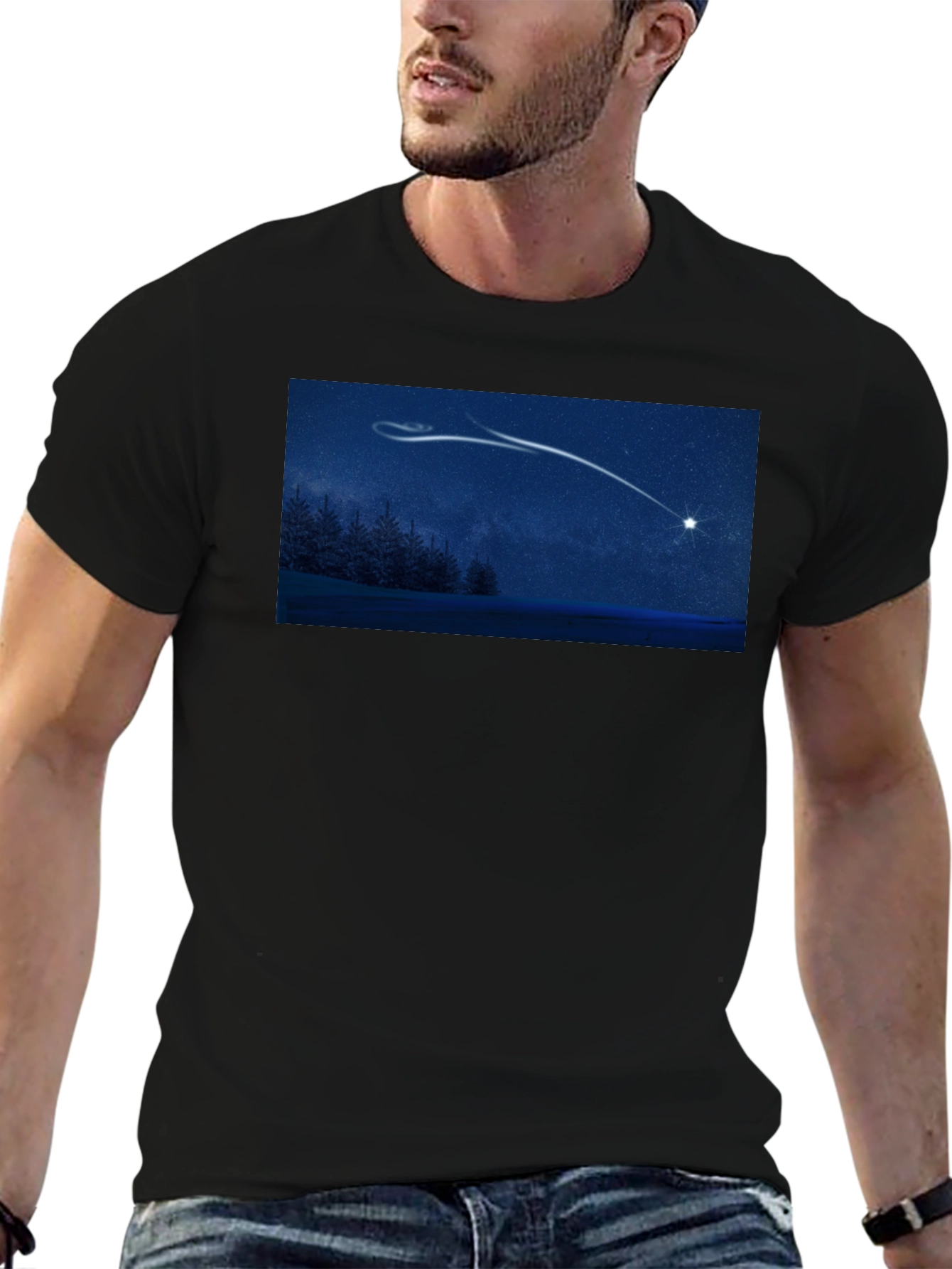 Night Sky Comet Graphic Tee
