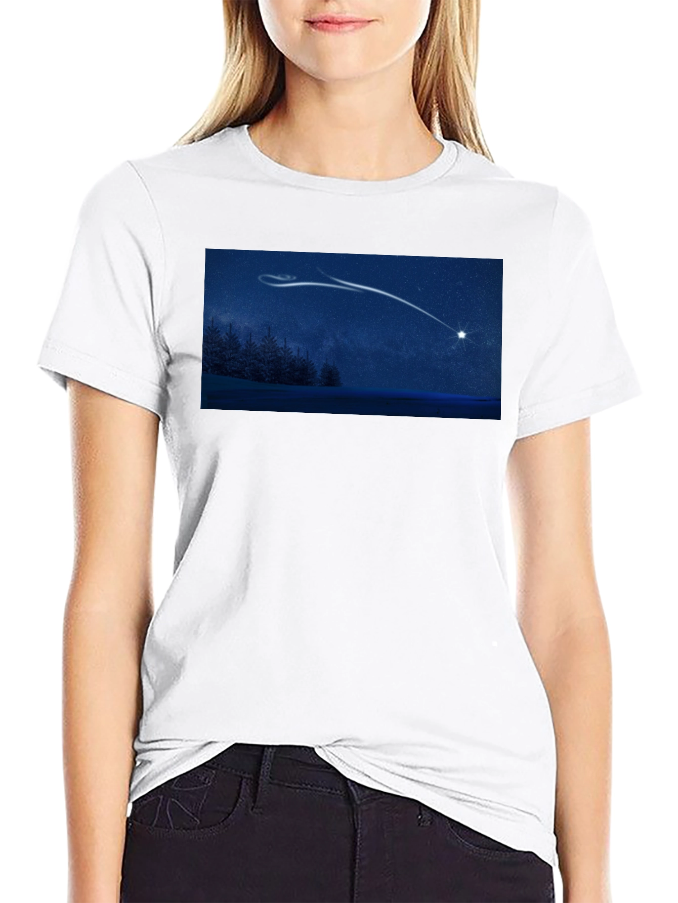 Night Sky Comet Graphic Tee