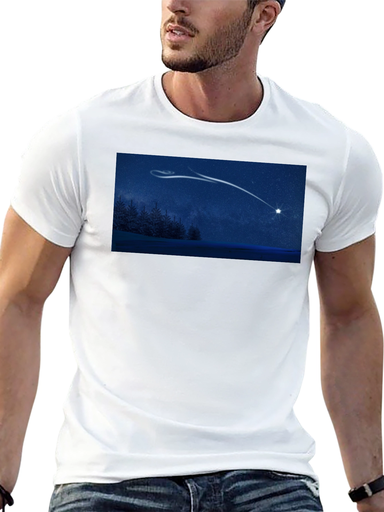 Night Sky Comet Graphic Tee